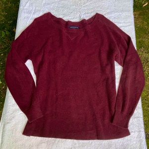 thin maroon sweater